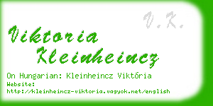 viktoria kleinheincz business card